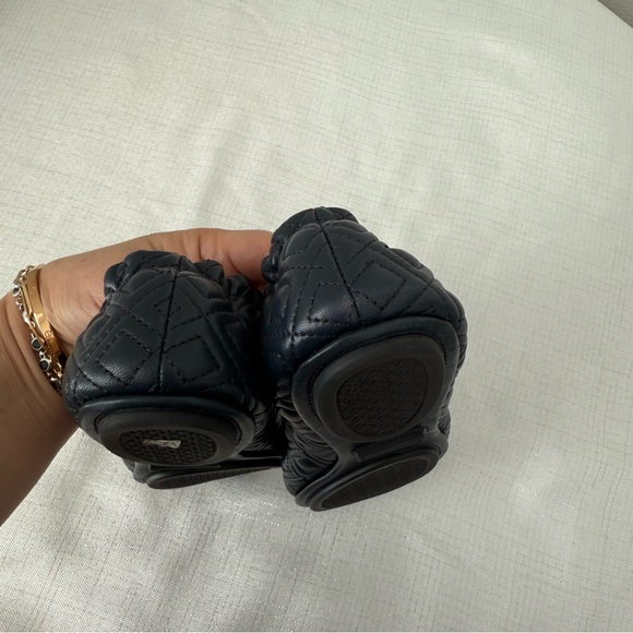 New Tory Burch Navy Espresso Minnie Travel Ballet Quilted Leather Size 8 - Picture 6 of 9